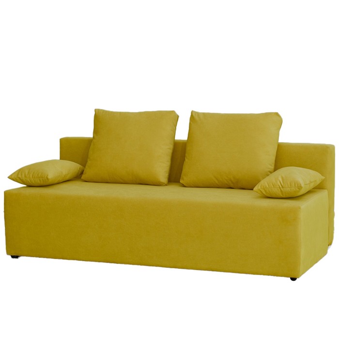 Прямой диван «Бёрн», механизм еврокнижка, велюр, цвет горчичный прямой диван бёрн механизм еврокнижка велюр цвет коричневый
