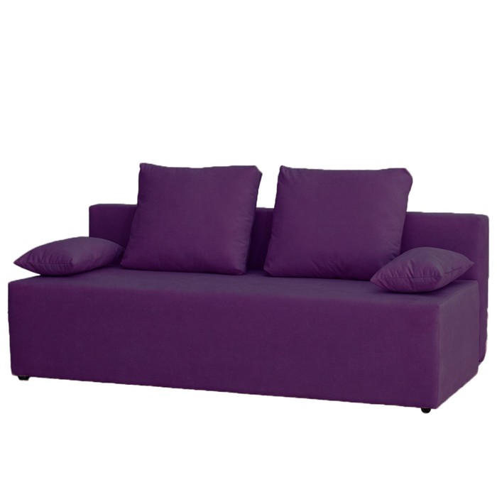 Прямой диван «Бёрн», механизм еврокнижка, велюр, цвет фиолетовый прямой диван венеция механизм еврокнижка велюр цвет фиолетовый