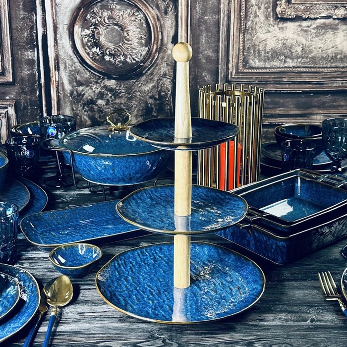 

Этажерка трёхярусная Lenardi Aquamarine