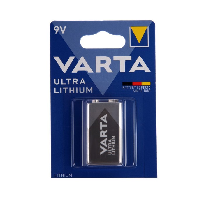 цена Батарейка литиевая Varta Ultra, 6FR22-1BL, 9В, крона, блистер, 1 шт.