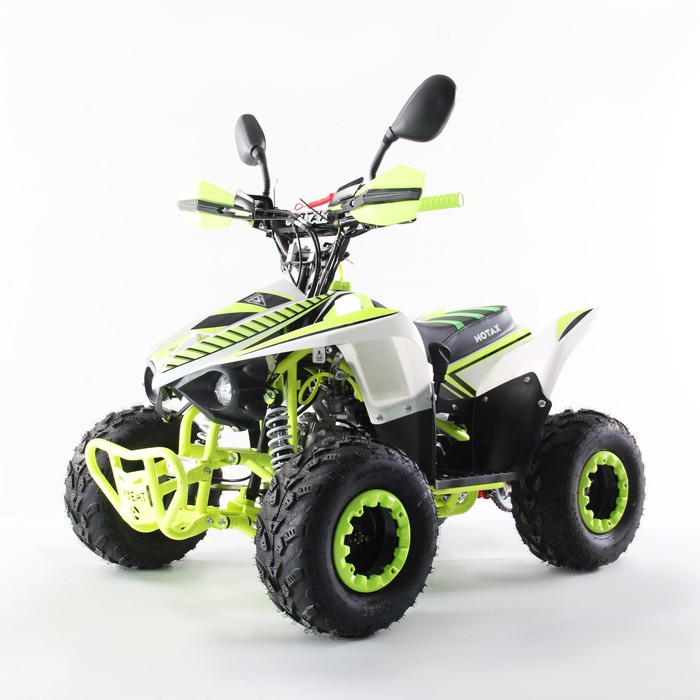 Квадроцикл бензиновый MOTAX MIKRO 110 NEW, бело-зеленый бензиновый квадроцикл motax t rex lux черно фиолетовый