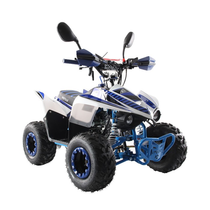 Квадроцикл бензиновый MOTAX MIKRO 110 NEW, бело-синий детский квадроцикл бензиновый motax gekkon 70cc 1 1 реверс бело синий