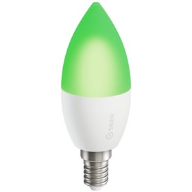 Умная лампа Sber C37 SBDV-00020, E14, 5.5 Вт, 470 Лм, Wi-Fi, цветная, регулировка