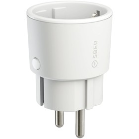 

Умная розетка Sber SBDV-00018, Wi-Fi, Сбер Салют, 16 А, 220 В, белая