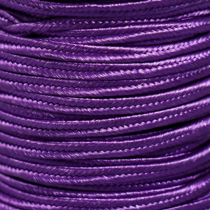 Сутажный шнур на бобине "Яркий фиолет" намотка 10 м толщина 3 мм 4,3х4,7х4,7 см