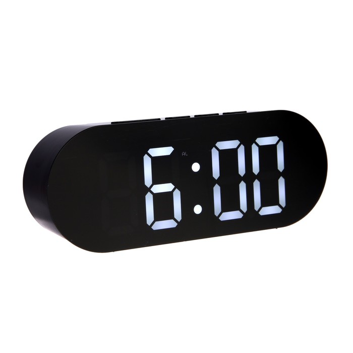Часы-будильник Sakura SA-8518, электронные, будильник, радио, 3хААА, чёрные часы будильник sakura sa 8527 электронные будильник 3хааа чёрные
