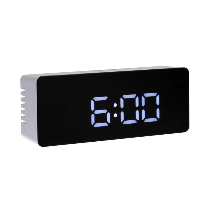 Часы-будильник Sakura SA-8525, электронные, будильник, 3хААА, белые часы будильник электронные цифры цифры белые с термометром белые 23х9 5х3 см 3244774
