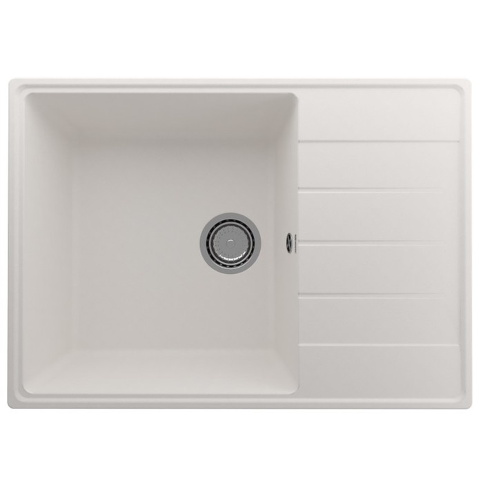 

Мойка кухонная кварцевая Ulgran Quartz Prima 700, 700х500 мм, цвет 01 жасмин