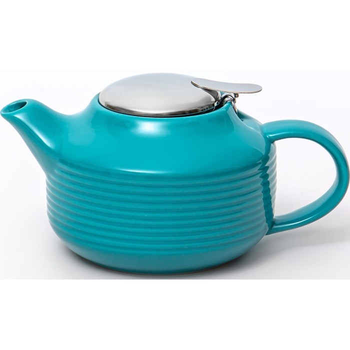 Чайник с фильтром Elrington «Феличита, глазурь», 700 мл, цвет бирюзовый
