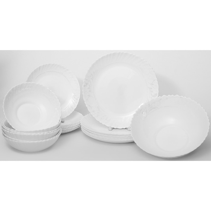 Набор посуды Olaff «Утренний барокко», 19 предметов тарелка olaff утренний барокко d 24 см