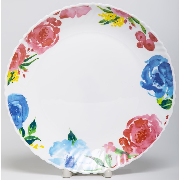 Тарелка Olaff «Роза акварель», d=24 см тарелка olaff утренний барокко d 24 см