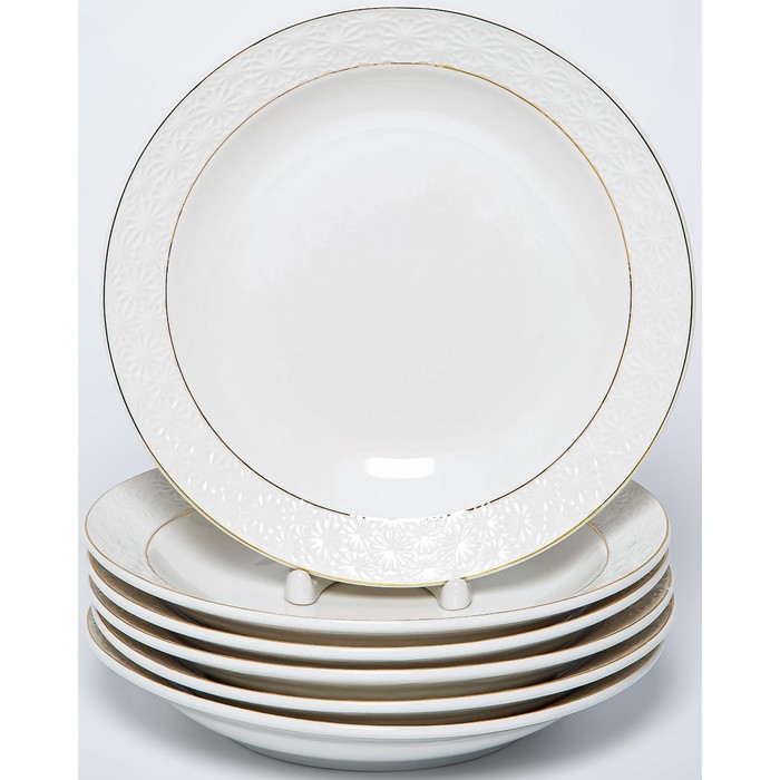 Набор глубоких тарелок Balsford «Грация нежность», 300 мл, d=22 см, 6 шт