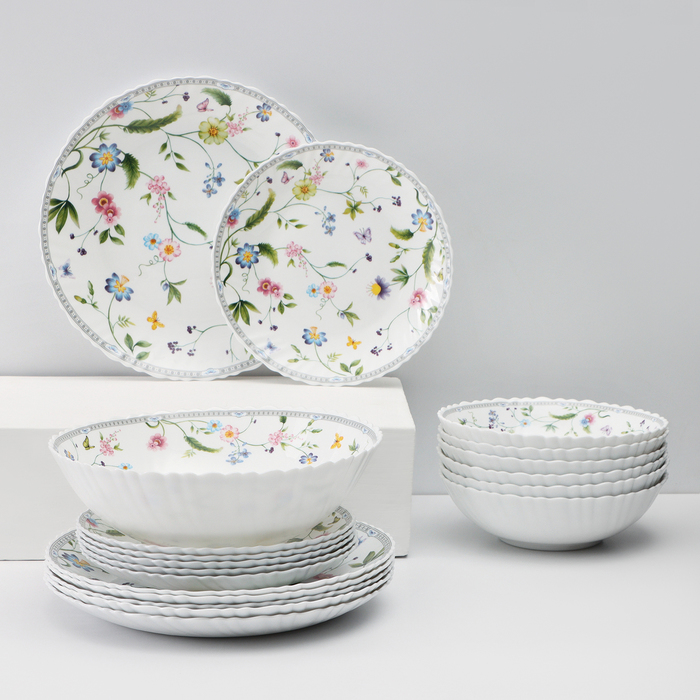 Набор посуды Olaff «Мануэла», 19 предметов набор посуды olaff утренний барокко 19 предметов