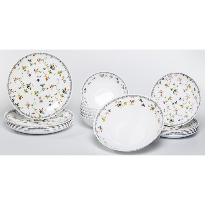 Набор столовый Olaff «Зирана», 19 предметов набор посуды olaff утренний барокко 19 предметов