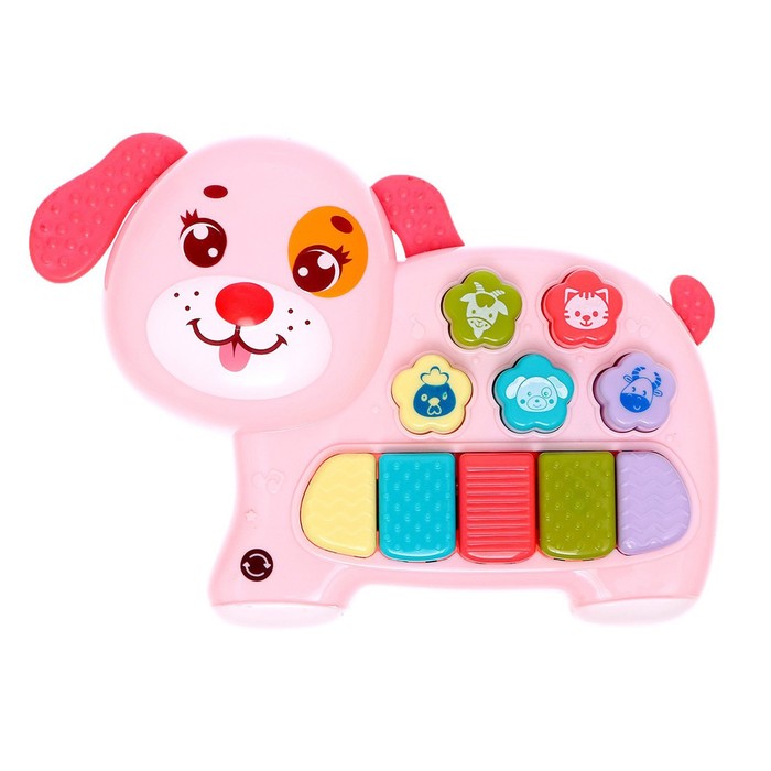 Музыкальная игрушка «Любимый друг: Собачка», звук, свет, цвет розовый, в пакете музыкальная игрушка любимый друг звук свет розовый мишка