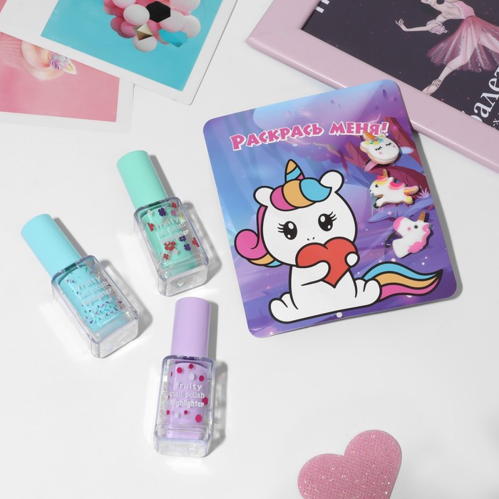 

Набор детский "Выбражулька" 4 предмета: 3 кольца, фломастер, единорог, форма МИКС, цвет МИКС