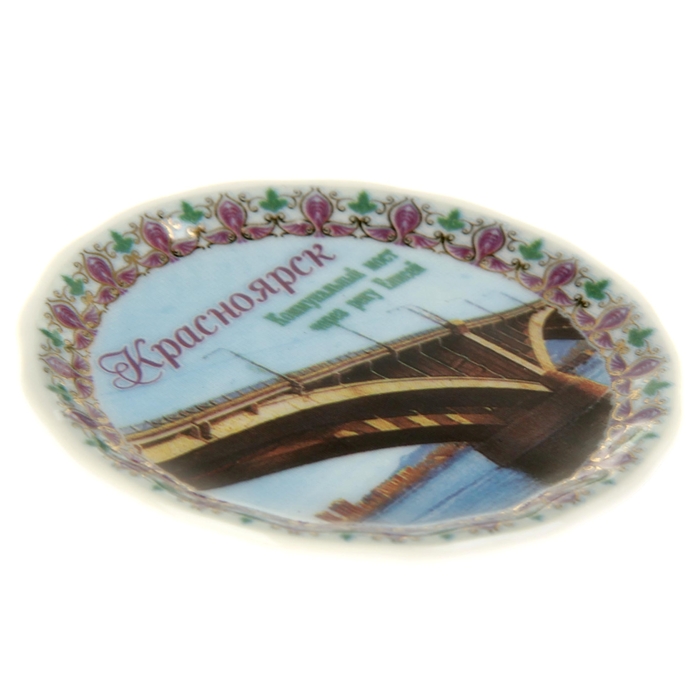 Магнит-тарелочка «Красноярск» (деколь)