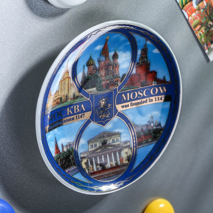 Магнит-тарелка «Москва. Коллаж», 8 см