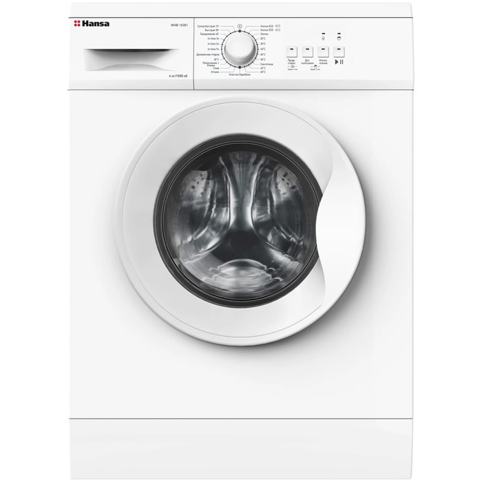 

Стиральная машина Hansa WHB10381, класс A+, 1000 об/мин, до 6 кг, белая