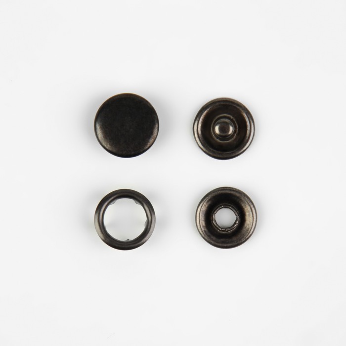 Кнопка рубашечная, закрытая, d = 9,5 мм, цвет чёрный