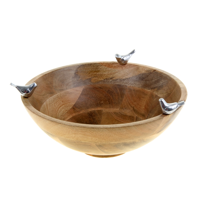 Блюдо из мангового дерева "Птицы"