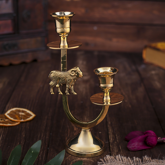 Подсвечник на 2 свечи "Овца"