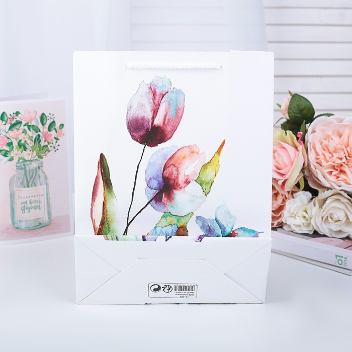 Пакет подарочный люкс, 18 х 25 х 8,5 см