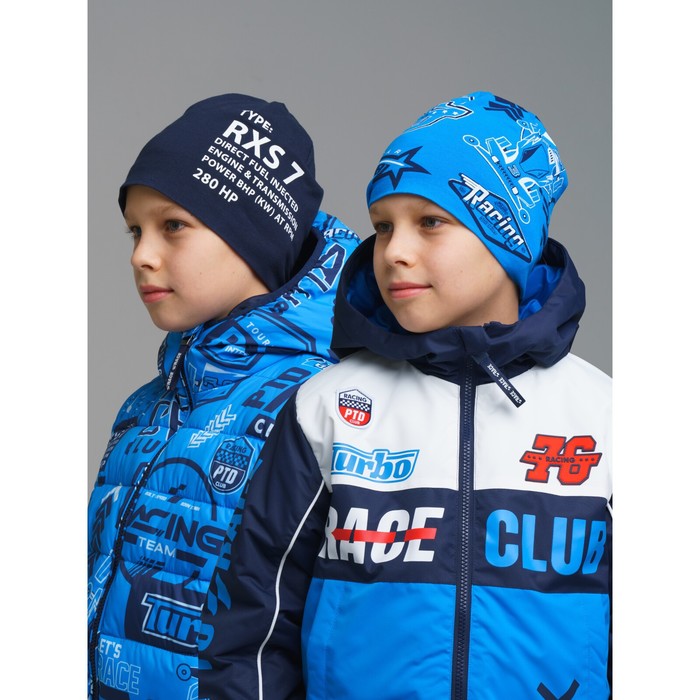 фото Шапка для мальчиков, размер 54, 2 шт playtoday