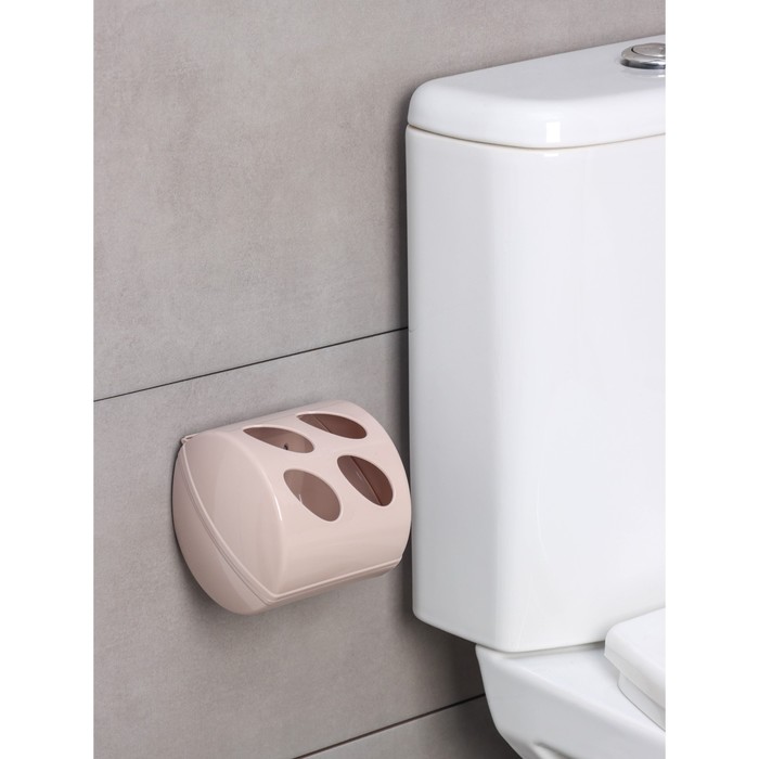 Держатель для туалетной бумаги Keeplex Light, 13,4×13×12,4 см, цвет бежевый топаз держатель для туалетной бумаги keeplex цвет дымчато серый