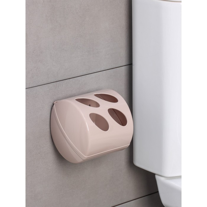 фото Держатель для туалетной бумаги keeplex light, 13,4×13×12,4 см, цвет бежевый топаз
