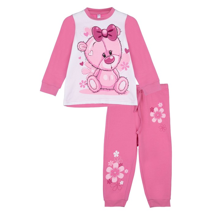 фото Комплект для девочек: толстовка, брюки, рост 92 см playtoday