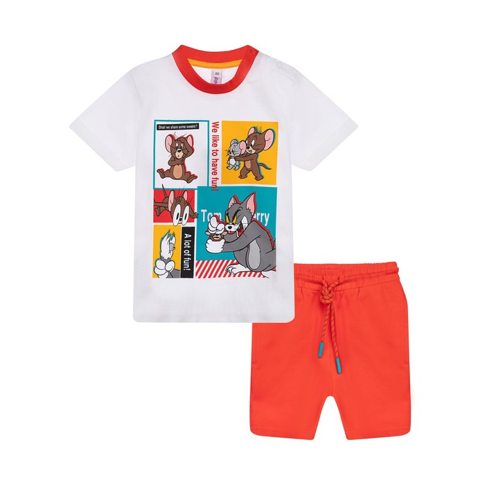 Комплект для мальчиков: футболка, шорты, рост 80 см