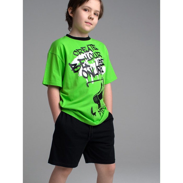 Комплект для мальчиков: футболка, шорты, рост 146 см
