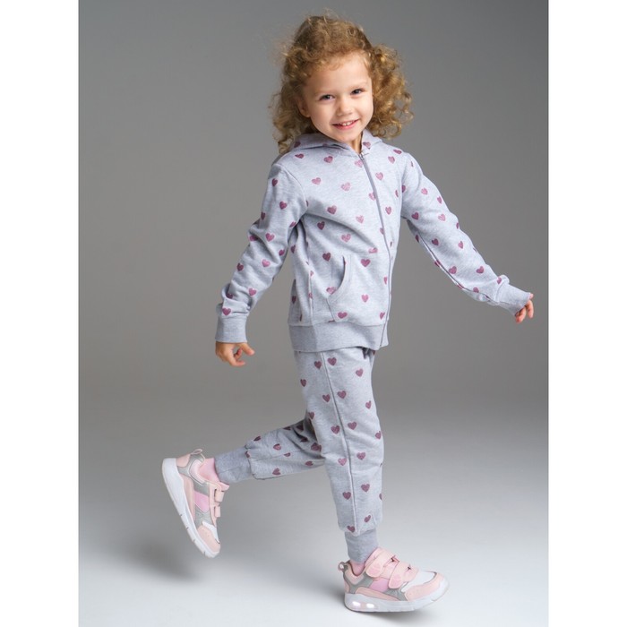 фото Комплект для девочки : толстовка, брюки, рост 104 см playtoday