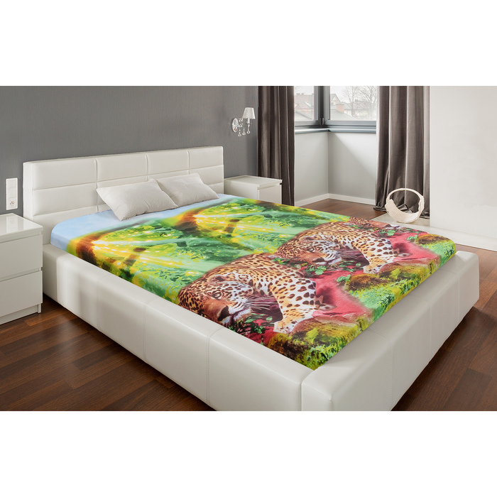 Простыня "Этель поплин" 1.5 сп Гепард 150*210 см, 100% хлопок, поплин