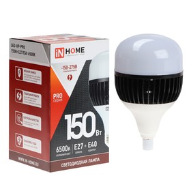 

УЦЕНКА Лампа светодиодная IN HOME LED-HP-PRO, 150 Вт, 230 В, E27, Е40, 6500 К, 14250 Лм