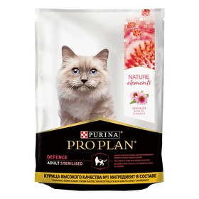 Сухой корм PRO PLAN Nature Element для стерилизованных кошек, курица/эхинацея, 200 гр