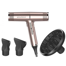 

Фен GA.MA PH6060RK IQ PERFETTO OXY-ACTIVE, 2000 Вт, 2 насадки, золотой-розовый