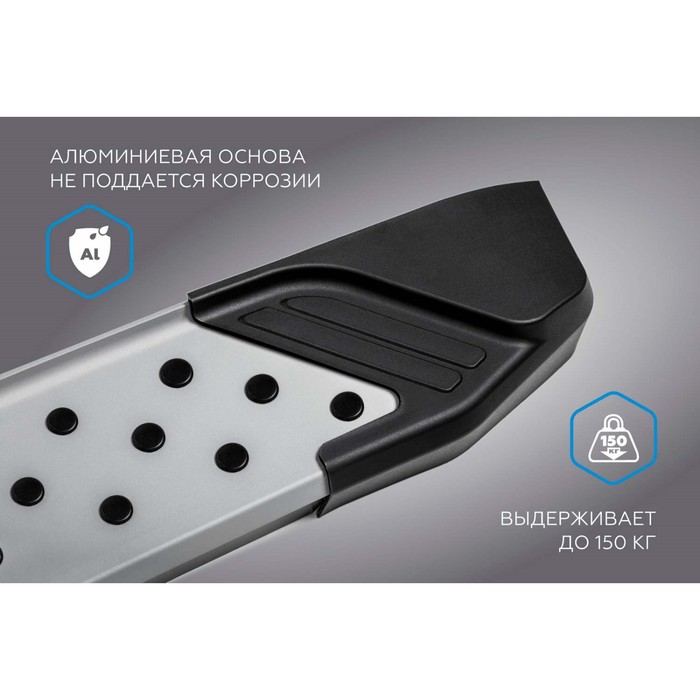 

Пороги на автомобиль Rival Bmw-Style круг Chevrolet Equinox III рест 2020-н.в, 173 см, 2 шт 953788