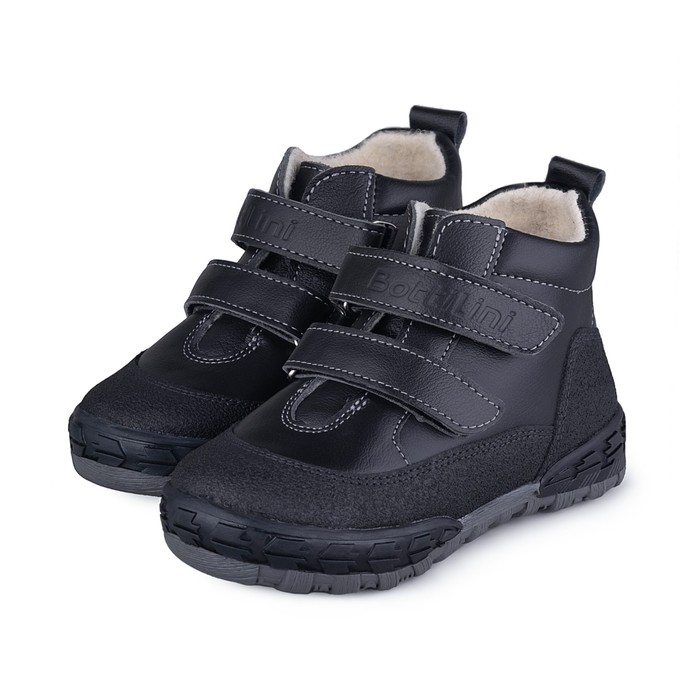 Ботинки детские, размер 24, цвет чёрный