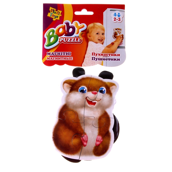 Магнитный пазл «Пушистики», МИКС