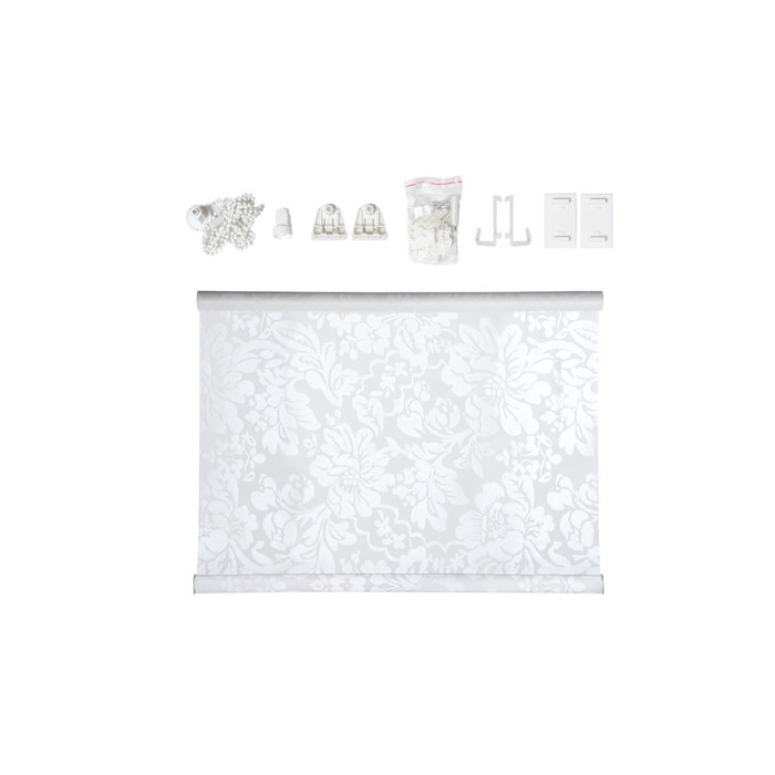 Рулонная штора «Романтика», 120х160 см, цвет белый