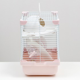 

Клетка для грызунов укомплектованная, 23 х 19 х 28 см, розовая