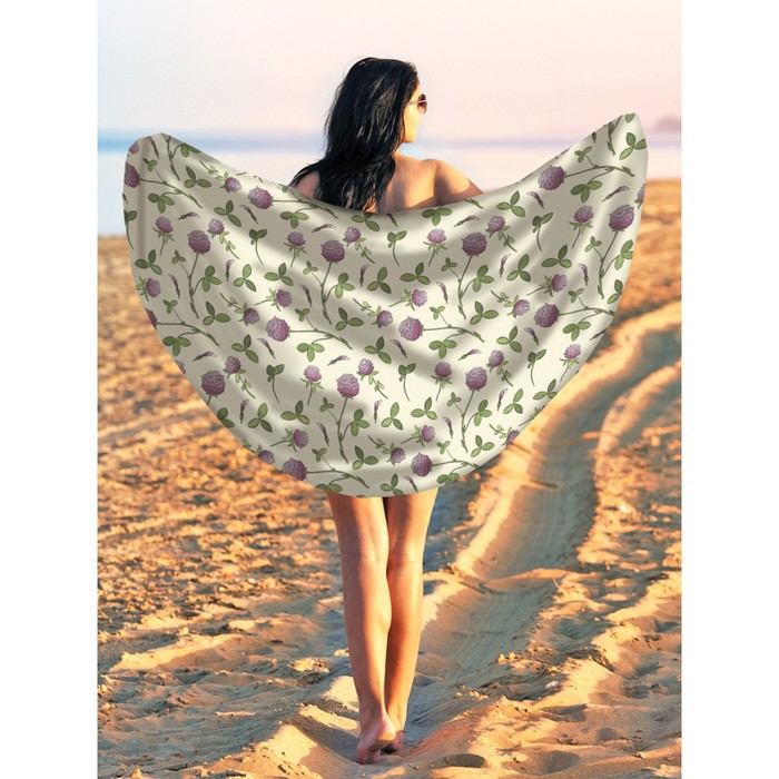 Парео и пляжный коврик «Клевер», d = 150 см