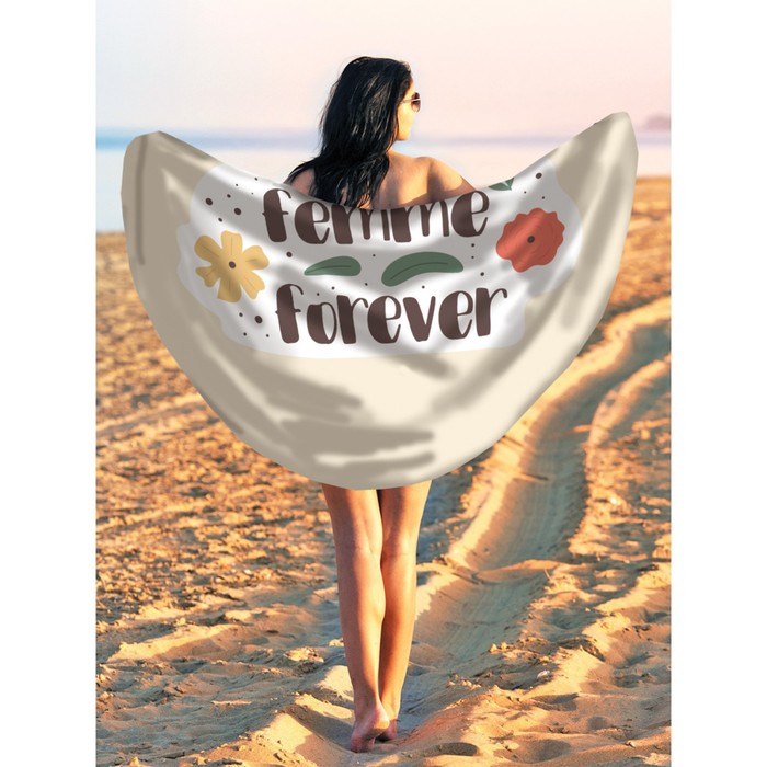 Парео и пляжный коврик «Femme forever», d = 150 см