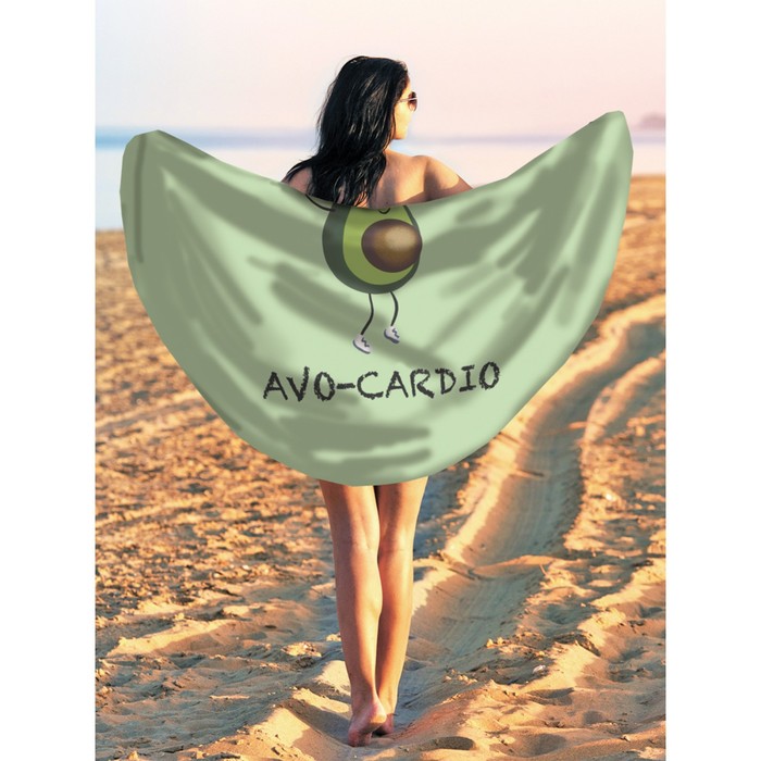 Парео и пляжный коврик «Спортивный авокадо», d = 150 см