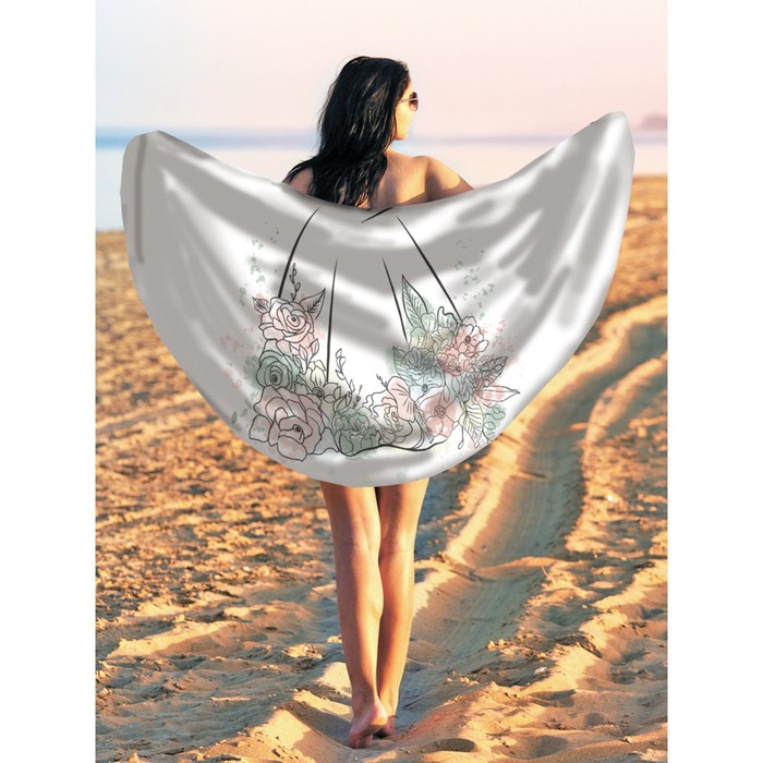 Парео и пляжный коврик «Прекрасная леди весны», d = 150 см прекрасная леди