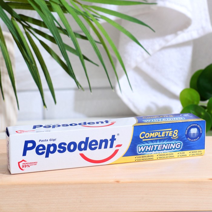 фото Зубная паста pepsodent complite 8 whitening, комплекс 8 отбеливание, 75 г