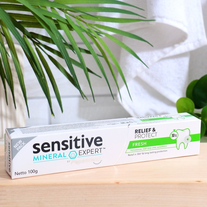 фото Зубная паста sensitive fresh, минерал эксперт от пепсодент, 100 г др.клин