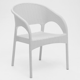 Кресло RATTAN Ola Dom, белое, 58 х 62 х 80,5 см